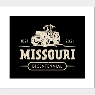 Missouri Bicentennial 1821-2021 200th Anniversary Tractor Posters and Art